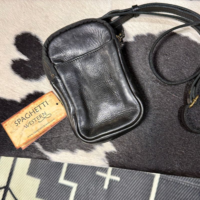 Leather Black Smaller Crossbody Bag 