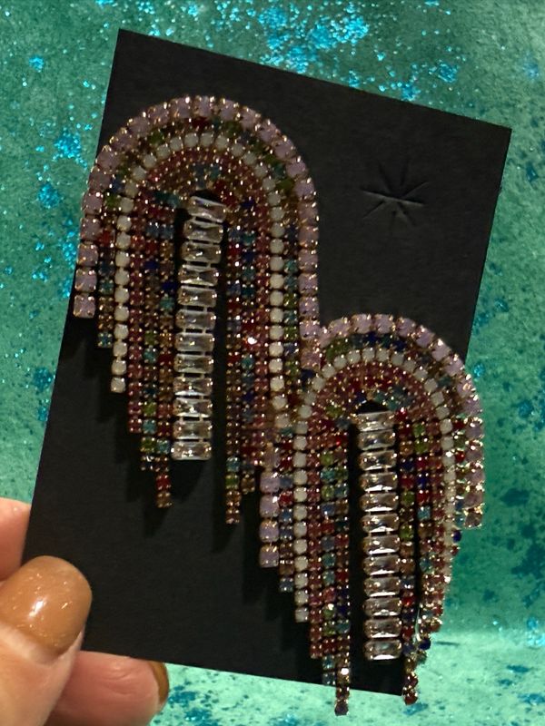 Bling Pastel Ribbon Earrings