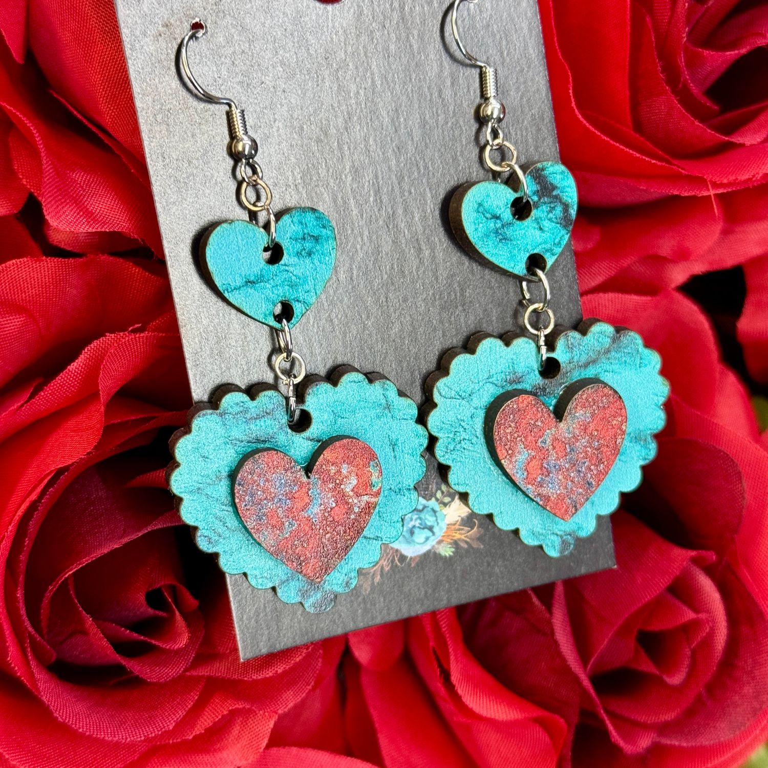 Heart Dangle Earrings 