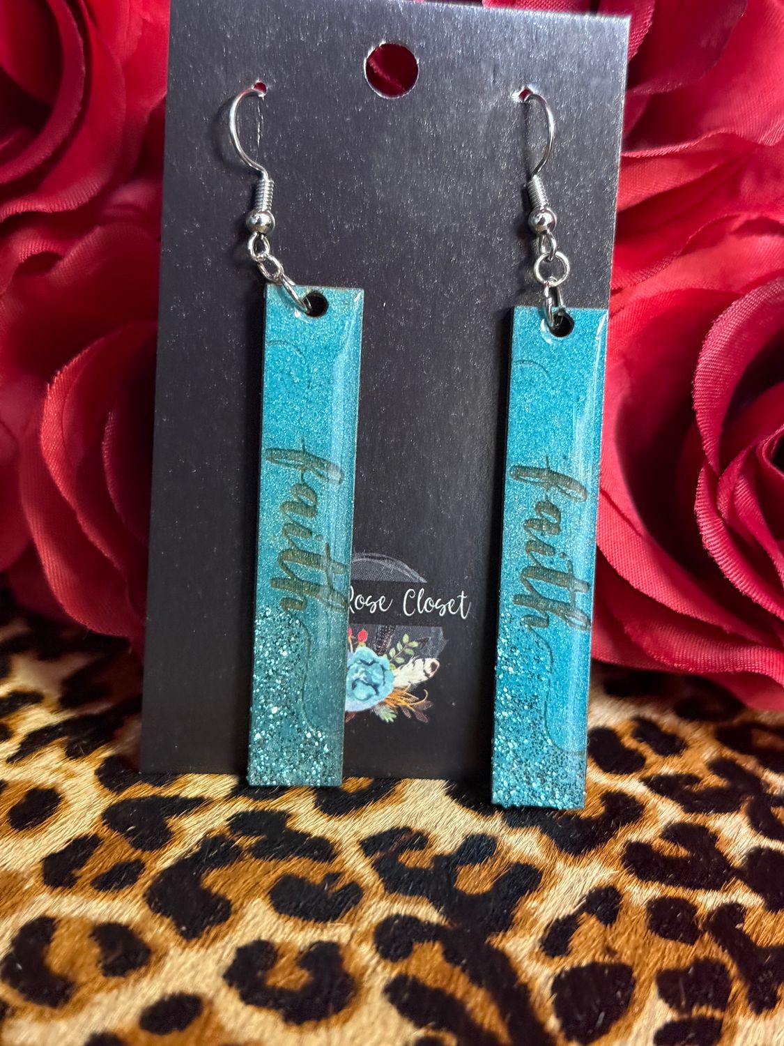 Faith Turquoise Glitter Earrings 