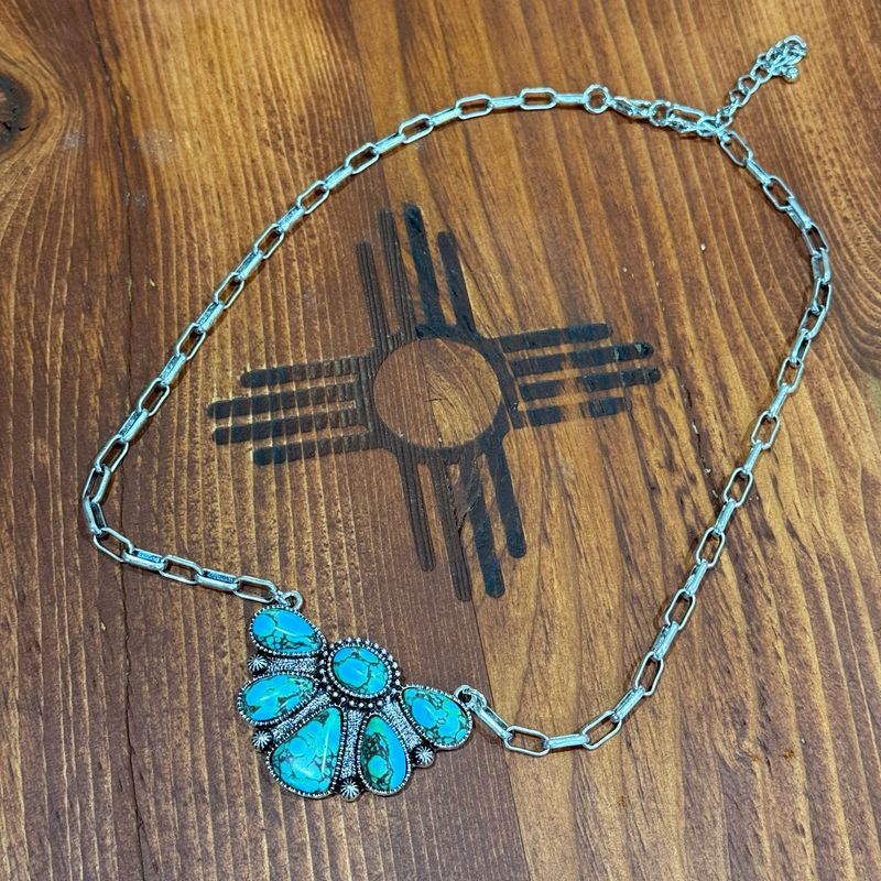Turquoise Tombstone Necklace