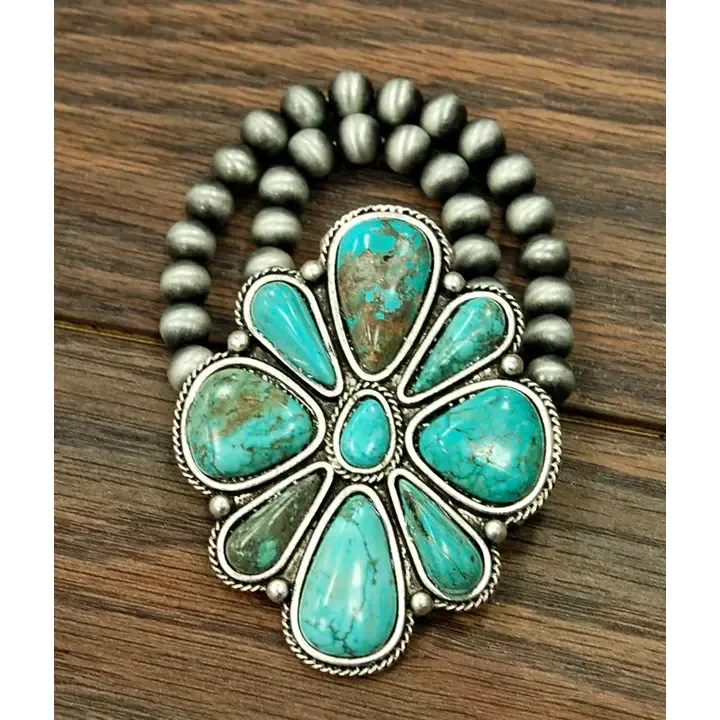 Navajo Turquoise Stretch Bracelet  710687