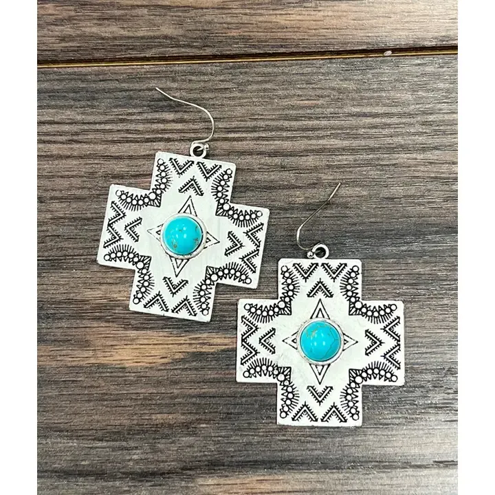 Aztec Turquoise Earrings 722795