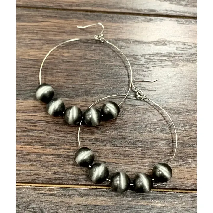 Navajo Bead Hoop Earrings  723040