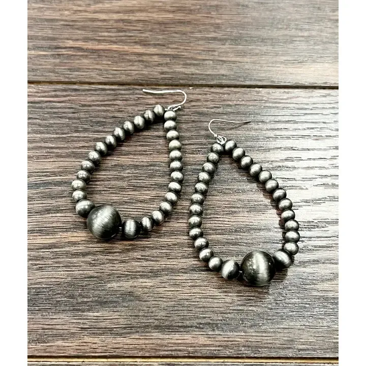 Handmade Drop Navajo Bead Earrings 
