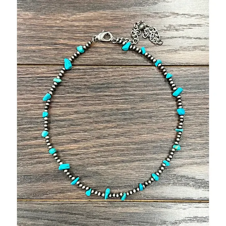 Handmade Navajo Bead, Turquoise Necklace