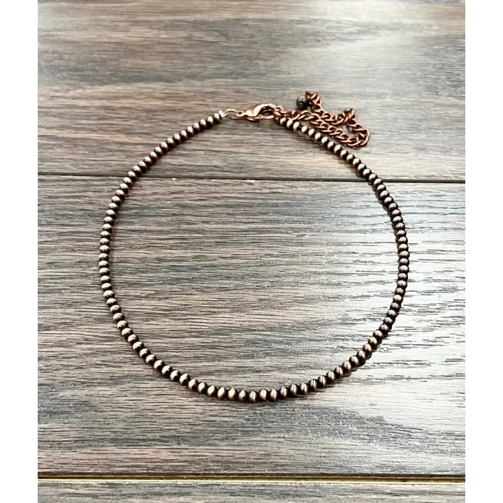 Copper Navajo Bead Necklace 