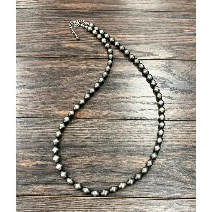 Handmade Oval Navajo Bead Necklace