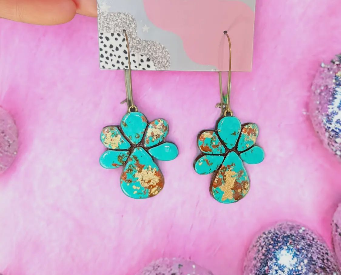 Aquilla Earrings- Turquoise Stone