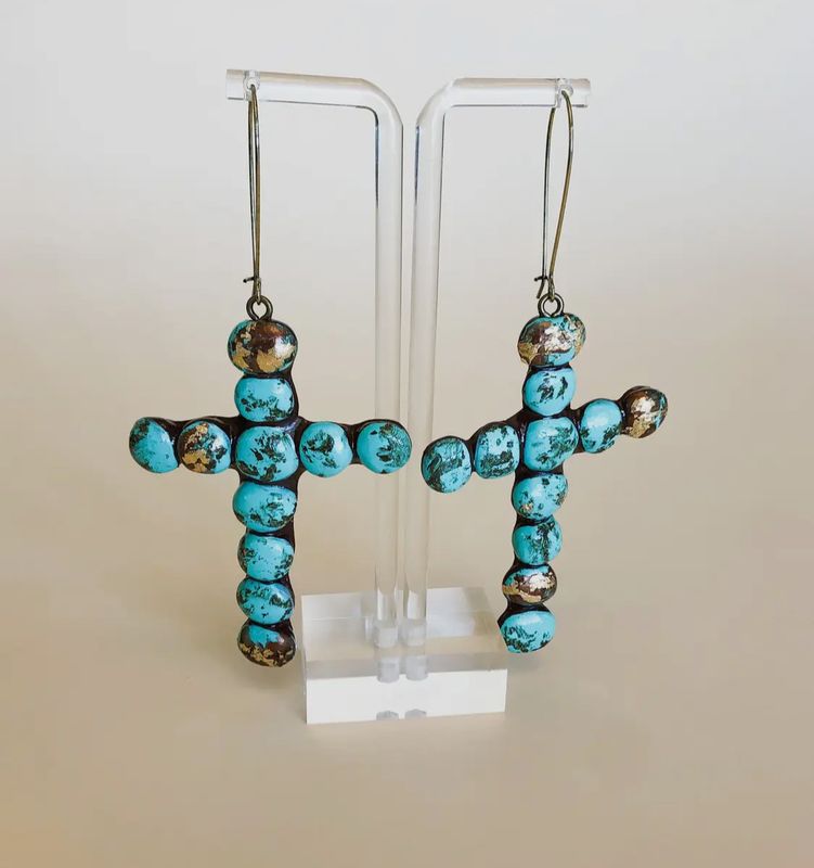 The Troyston Earring - Turquoise Stone