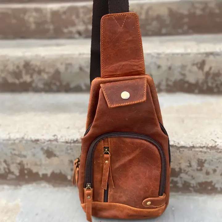 Classic Leather Fanny Sling Bag 