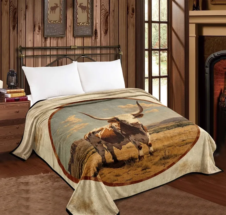 Longhorn Queen Size Mia Throw Blanket