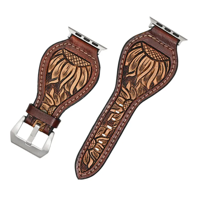 Natural Sunflower Tooled i Watch Band 38-40-41