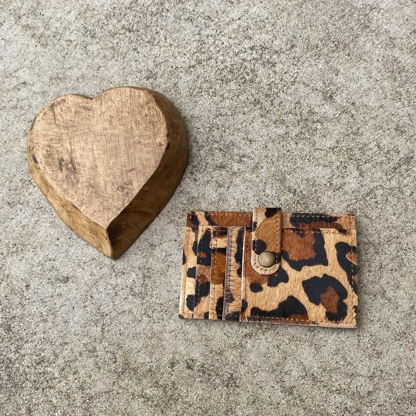  Leopard Cowhide Credit Card Wallet 