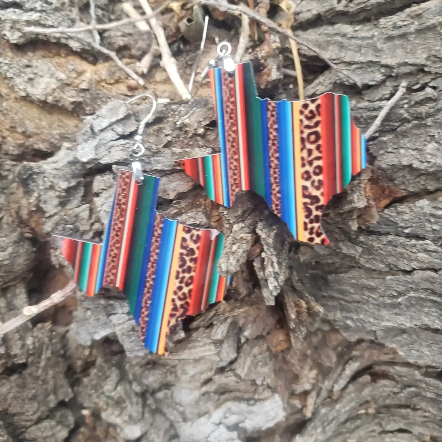 Texas Cheetah Serape Earrings