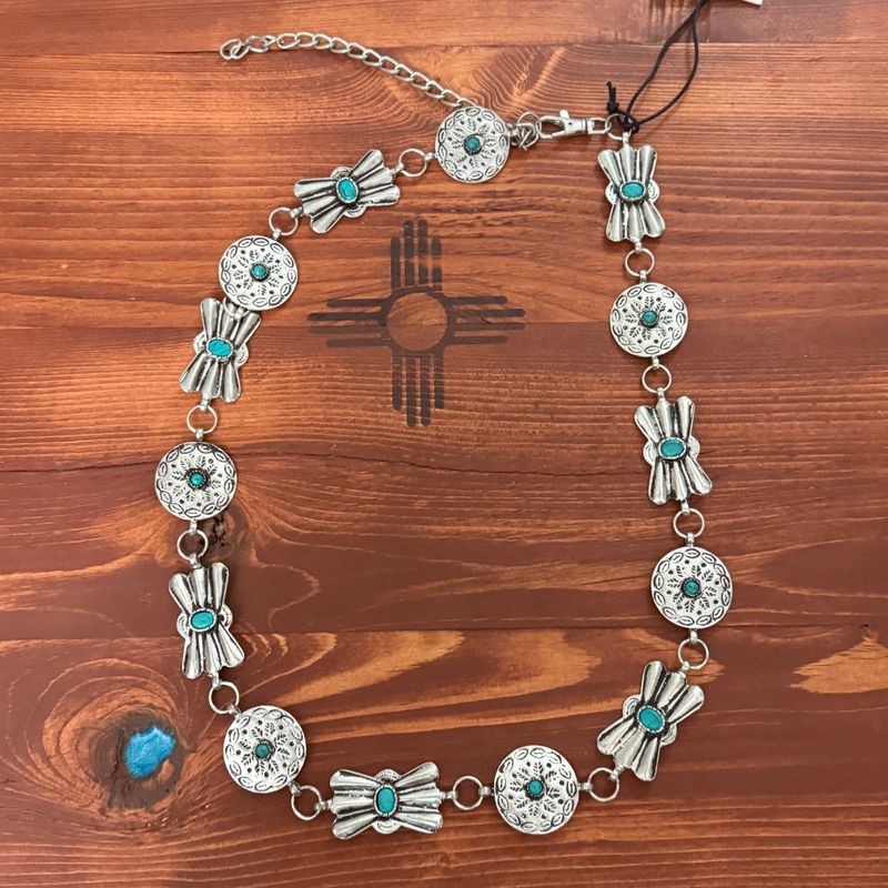 Butterfly Round Concho Belt - small