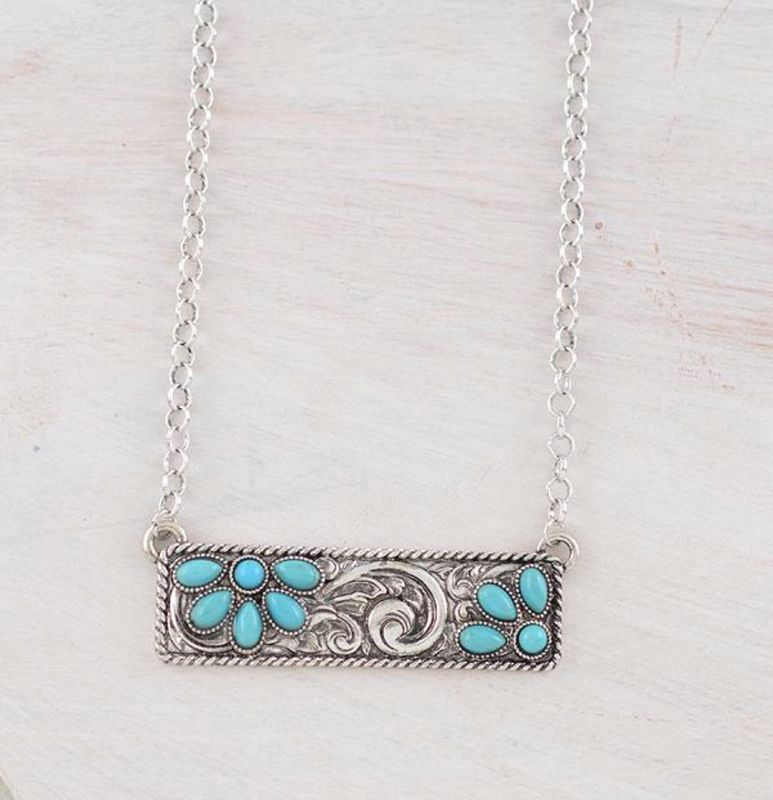 Turquoise Bar Necklace