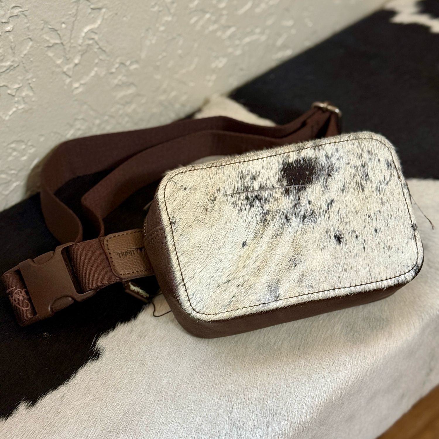 Trinity Ranch Genuine Hair-On Cowhide Belt Bag