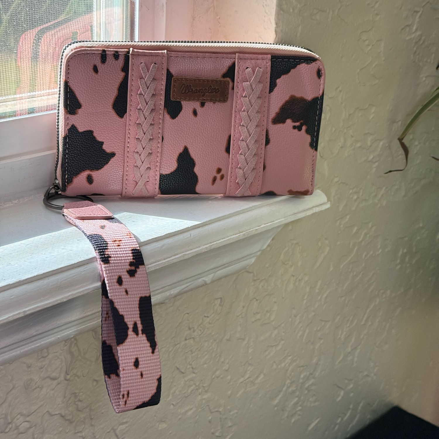 Wrangler Pink Cow Print Wallet