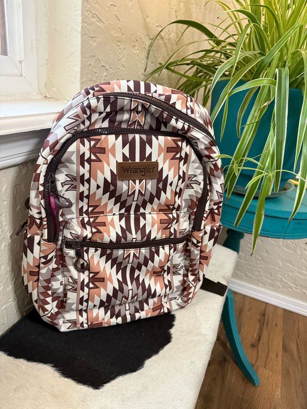 Wrangler Brown Aztec Print Backpack