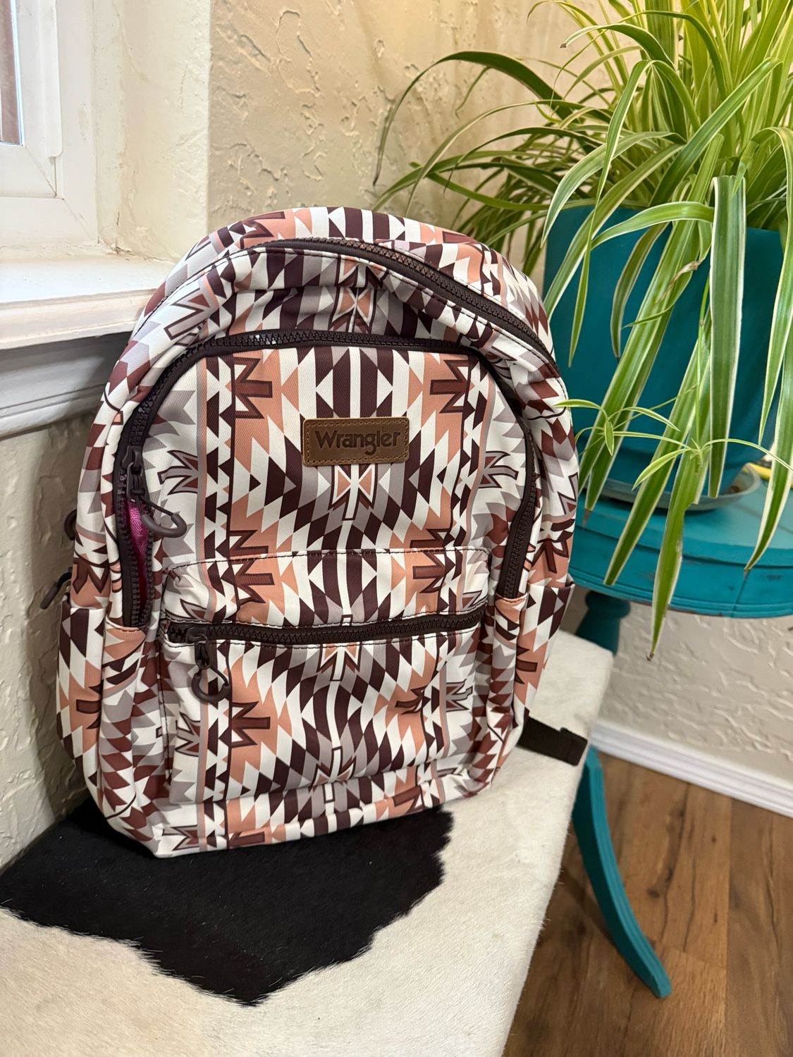 Wrangler Brown Aztec Print Backpack
