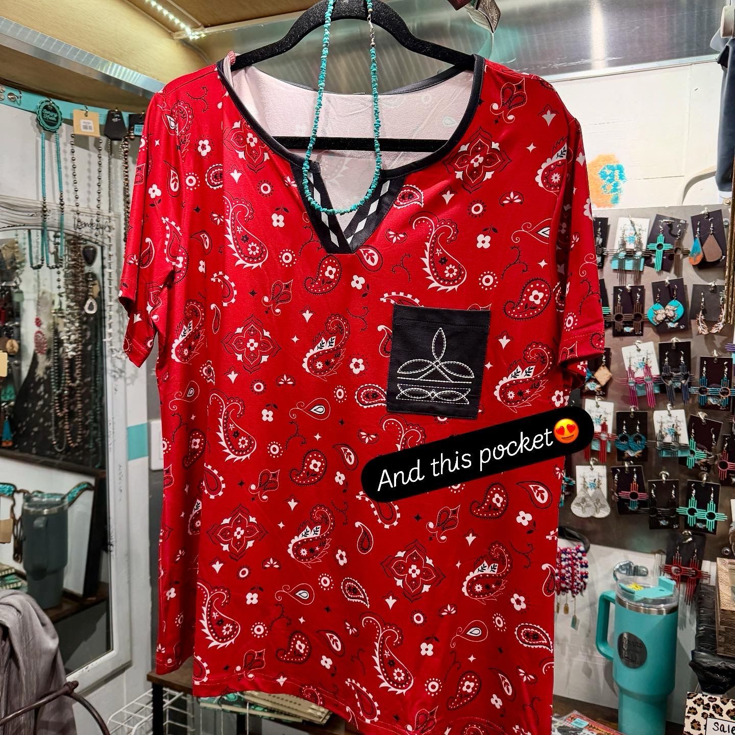 Red Bandana Top
