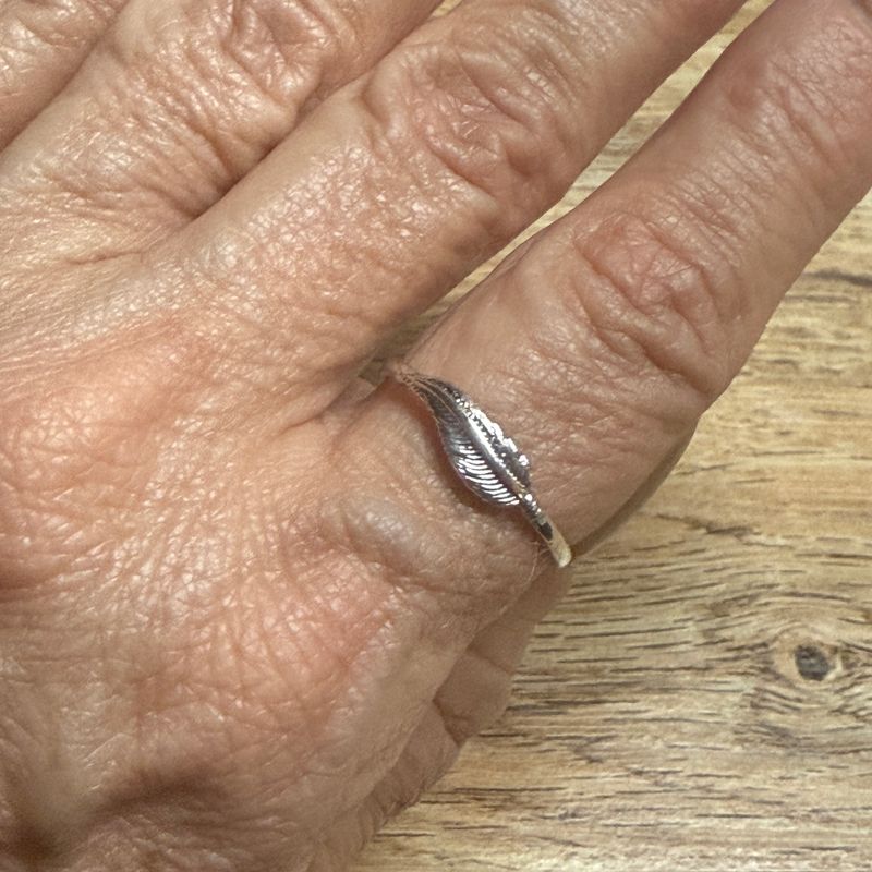 Feather 4.5mm Band Ring Sterling Silver - 9