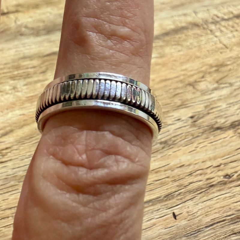 Spinner 6mm Band Ring Sterling Silver - 9