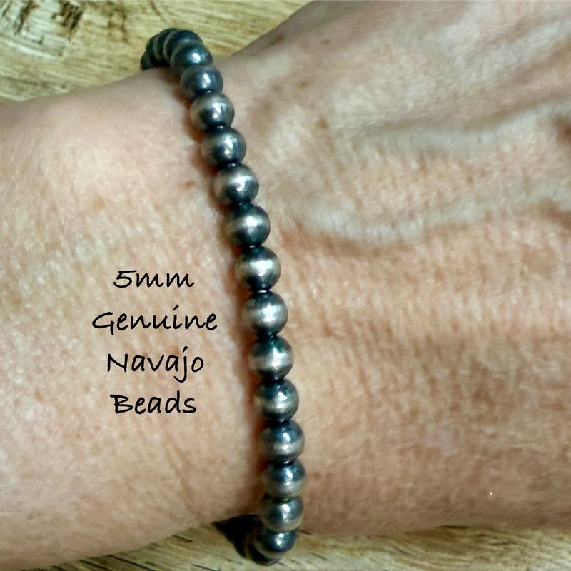5mm Navajo Pearl Bracelet w/ Extender Chain