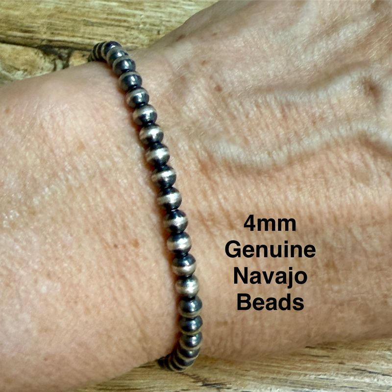Navajo Pearl 4mm Stretch Bracelet