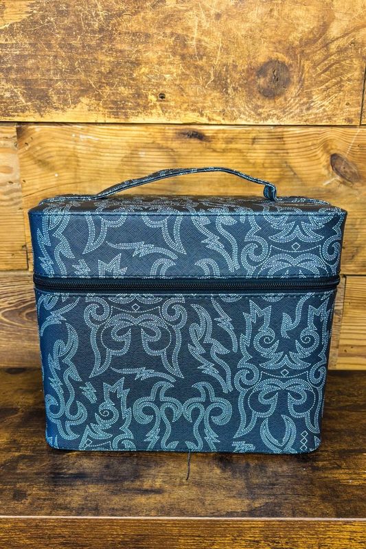 Black Bootstitch Make Up Box