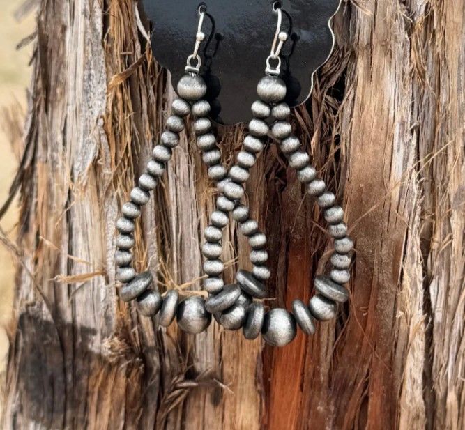 Silver Bead Earrings