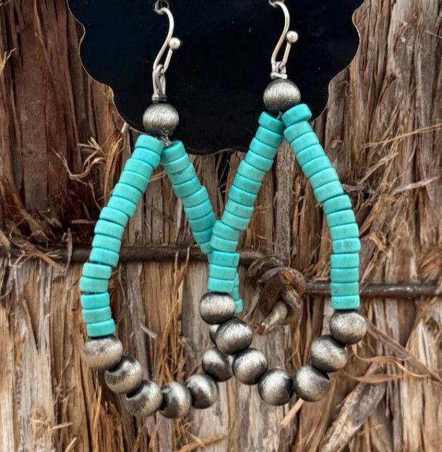 Turquoise Bead Earrings