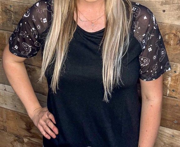 Paisley Short Sleeve Top