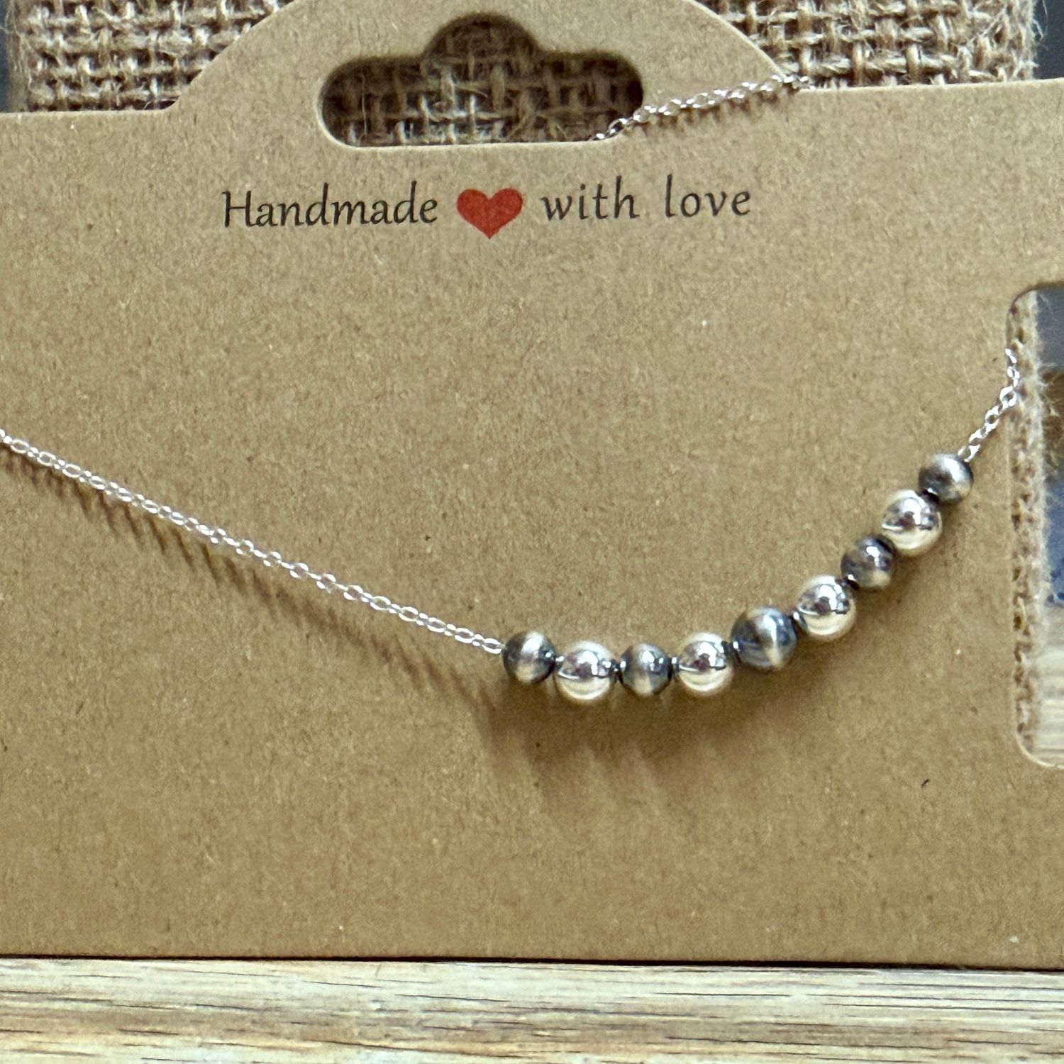 Navajo Pearl Sterling Bead Chain Bracelet