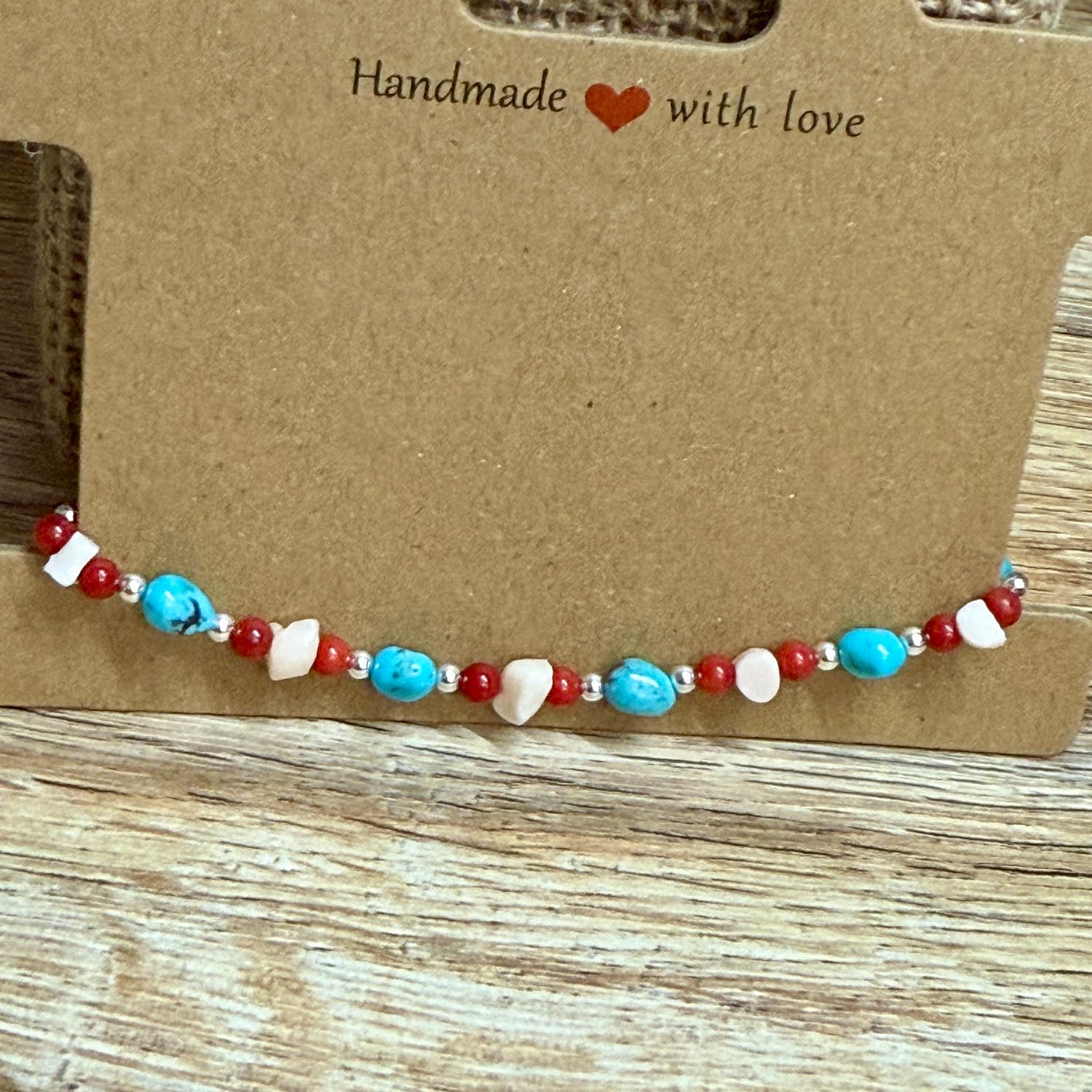 Turquoise Coral Stretch Bracelet