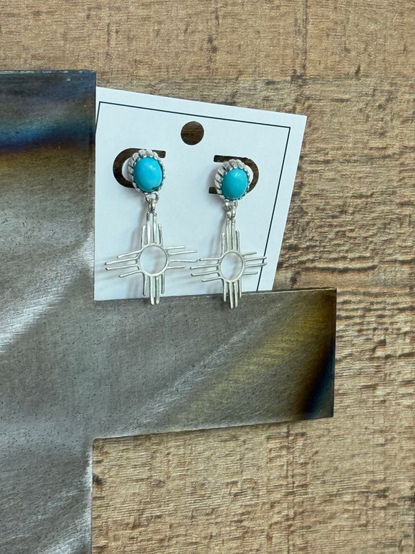 Turquoise Zia Earrings