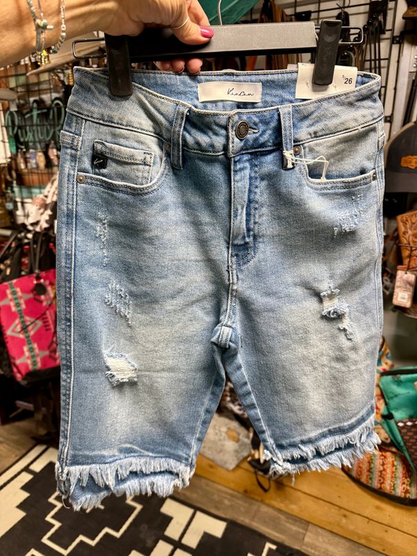 KanKan Long Jean Shorts Size Small