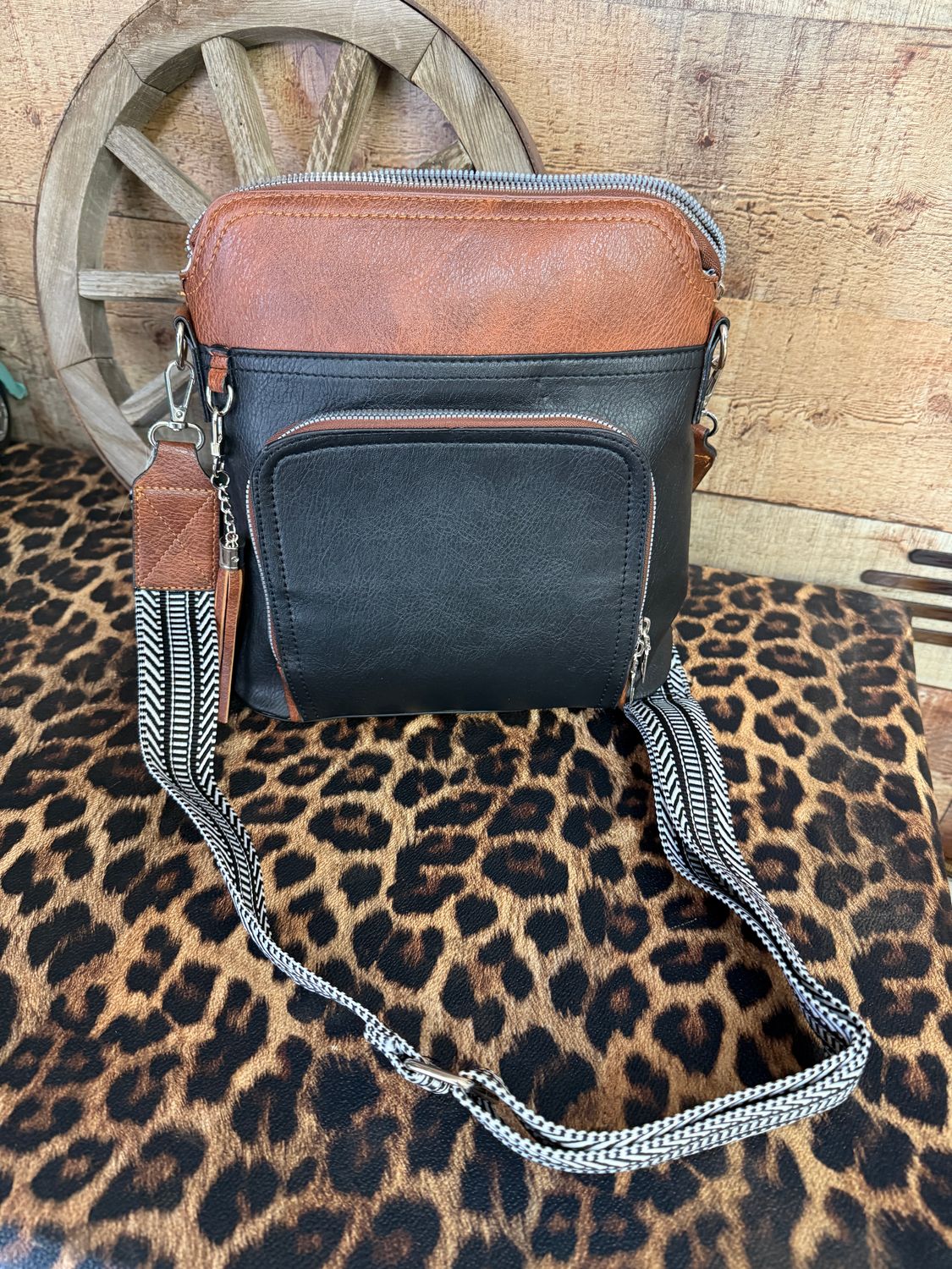 Black Brown Shoulder Bag