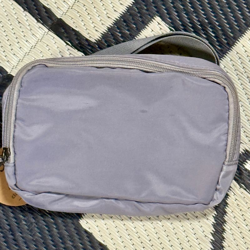 Gray Nylon Belt Bag