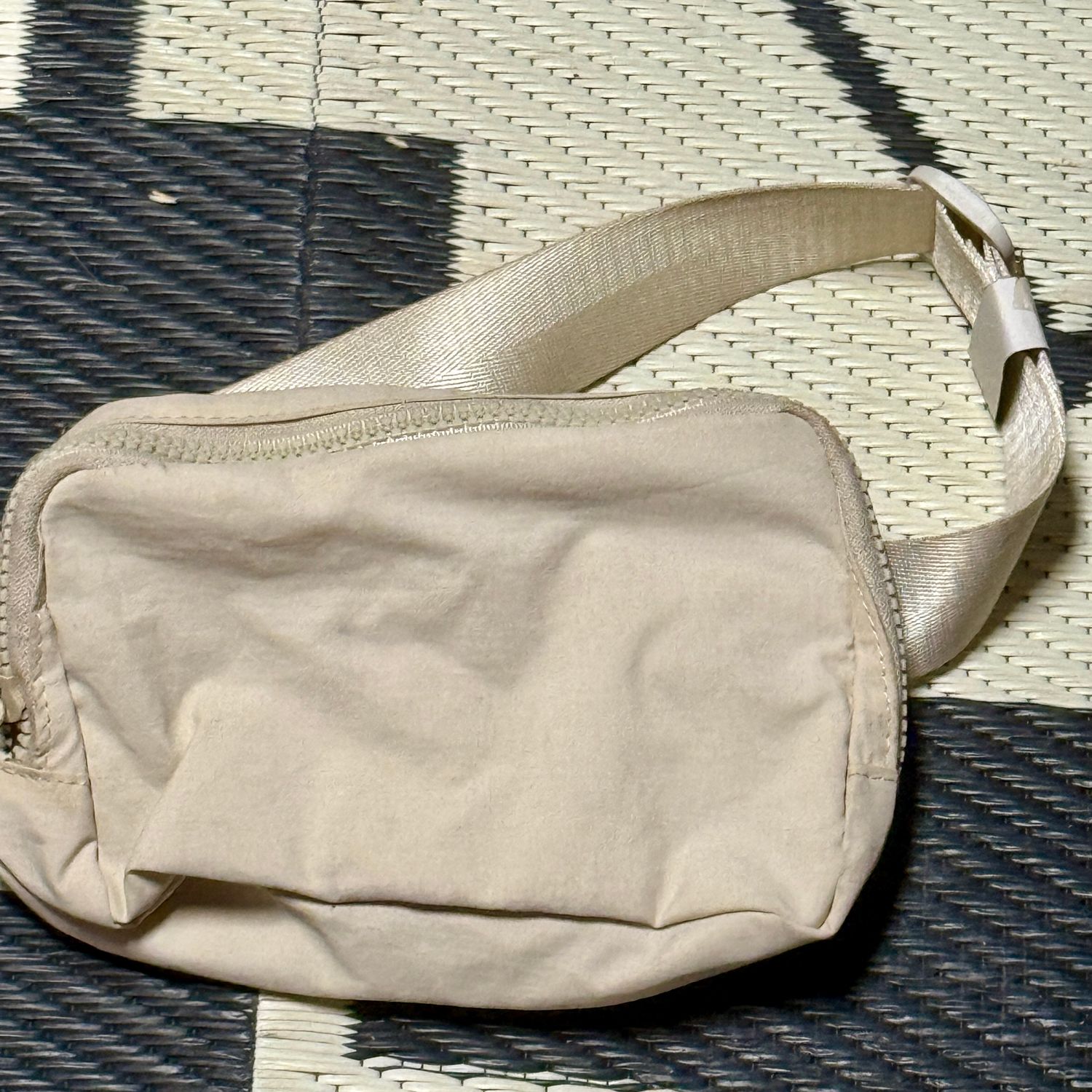 Cream Nylon Belt Bag