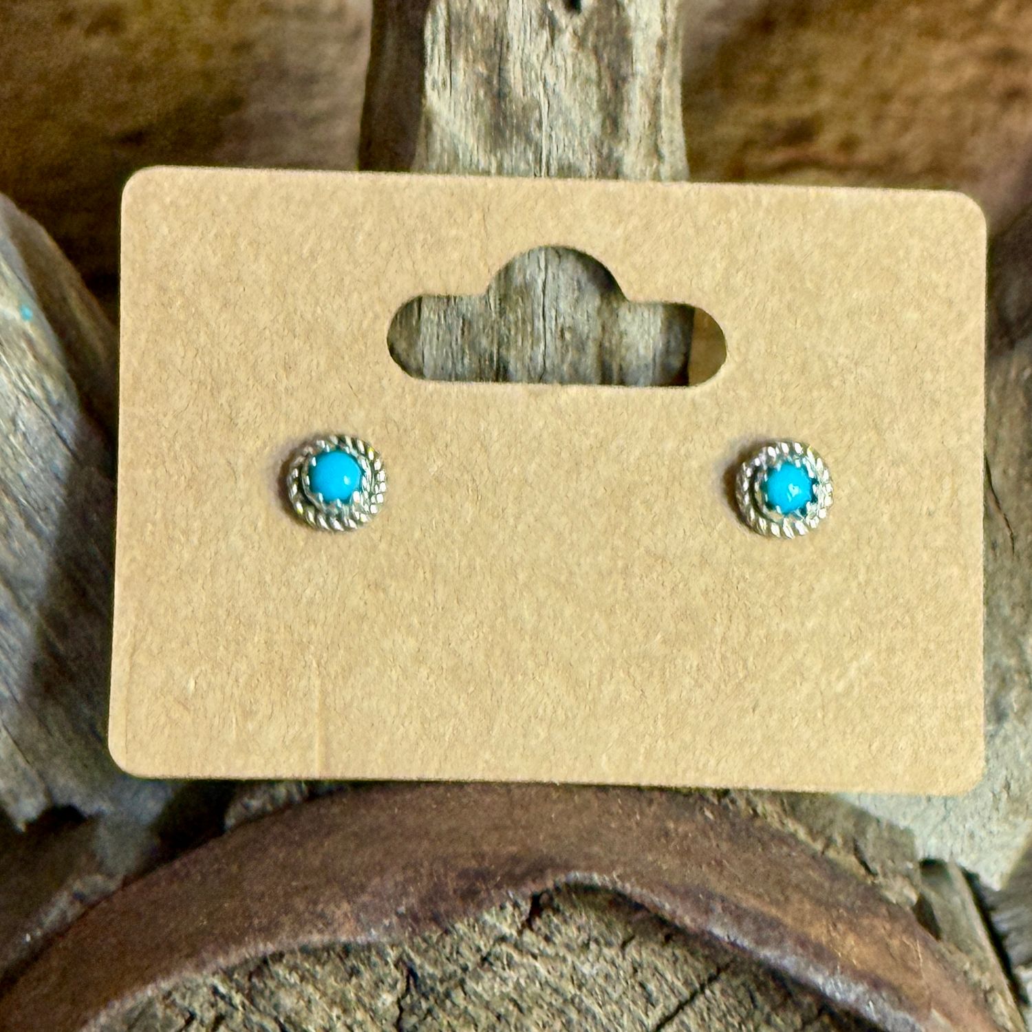 Tiny Turquoise Post Earrings