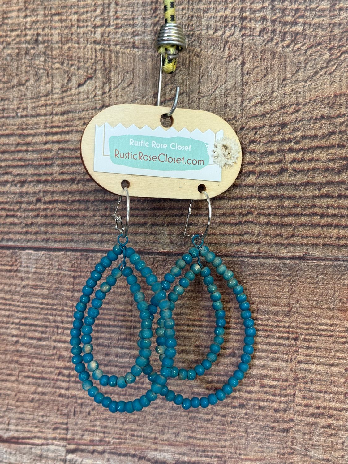 Turquoise Teakwood Earrings