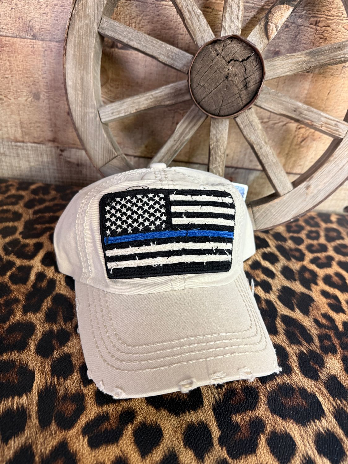 Thin Blue Line Vintage Cap -Stone