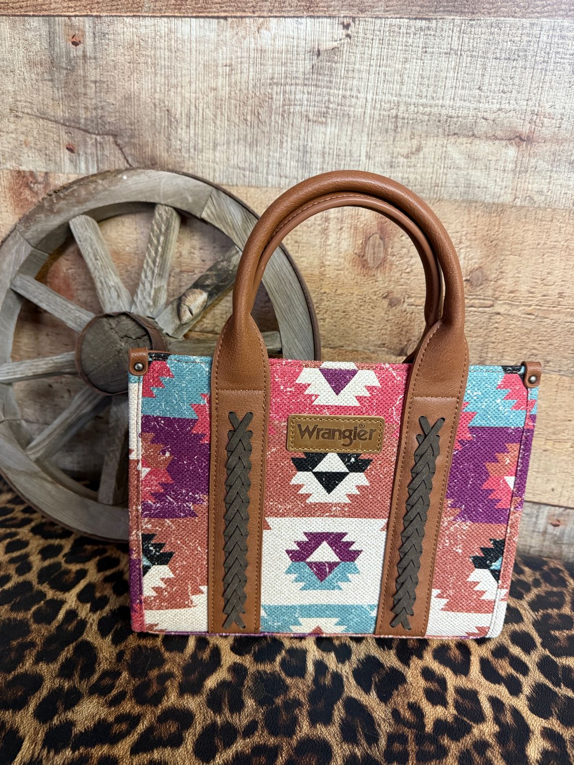 Wrangler Southwestern Print Small Canvas Tote/Crossbody