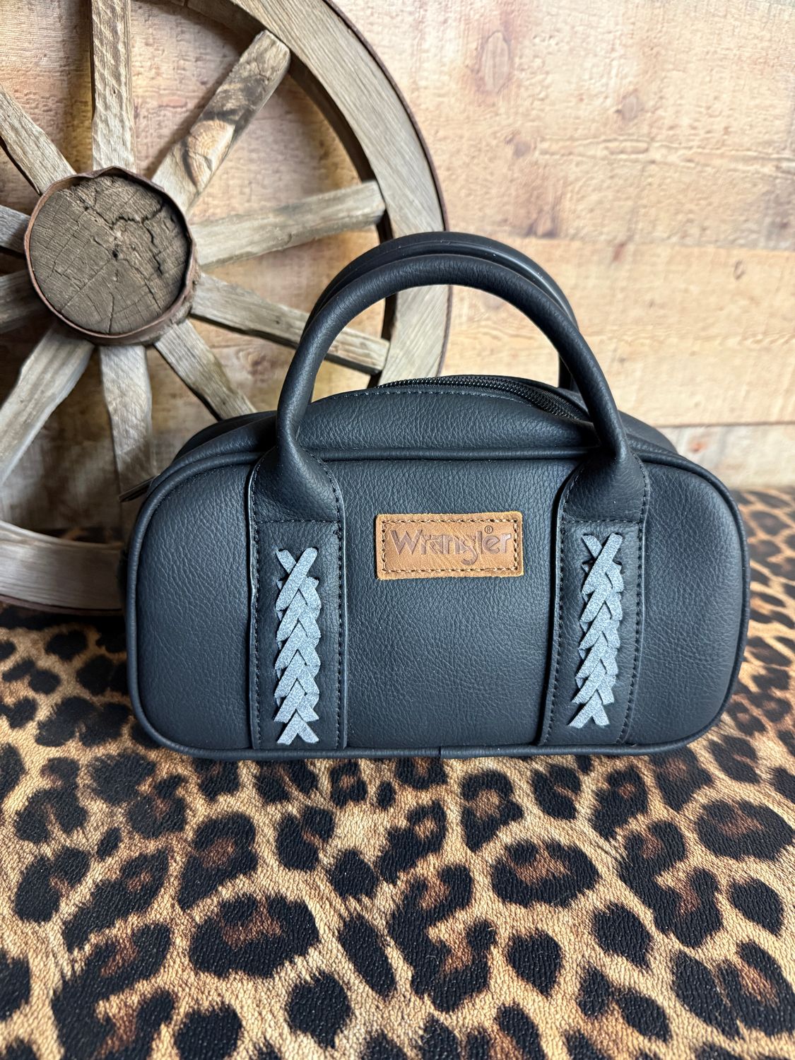 Wrangler Black Whipstitch Mini Bag