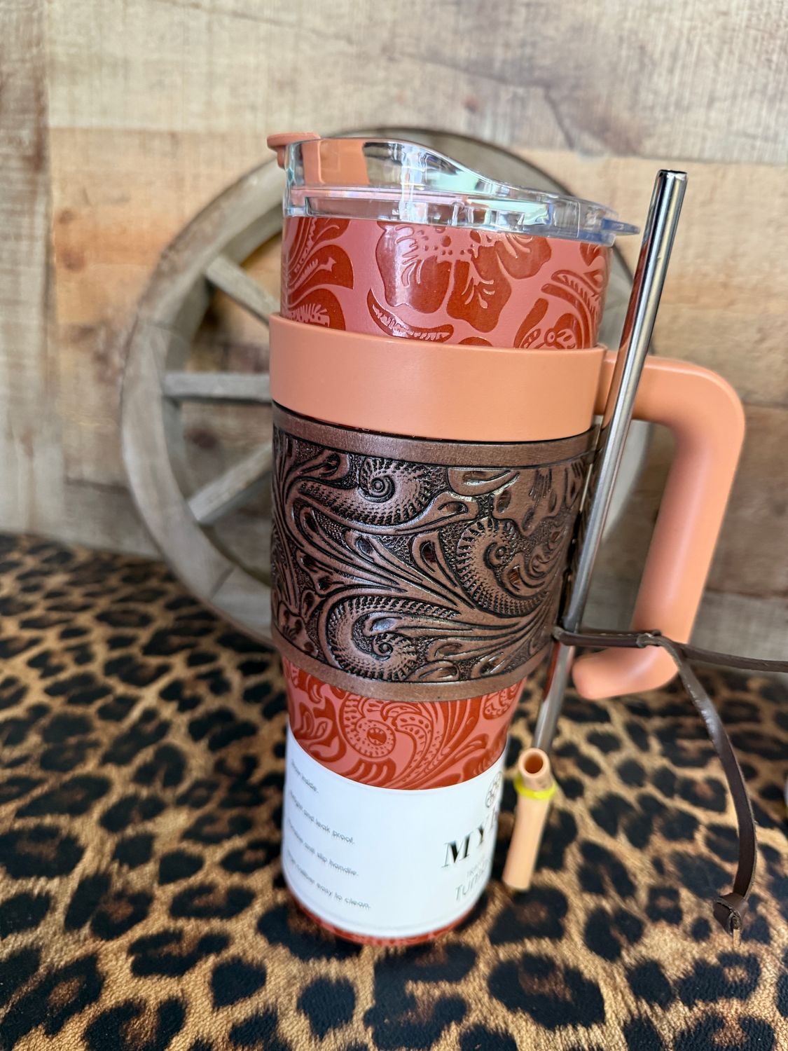 Coffee Tooled Tumbler