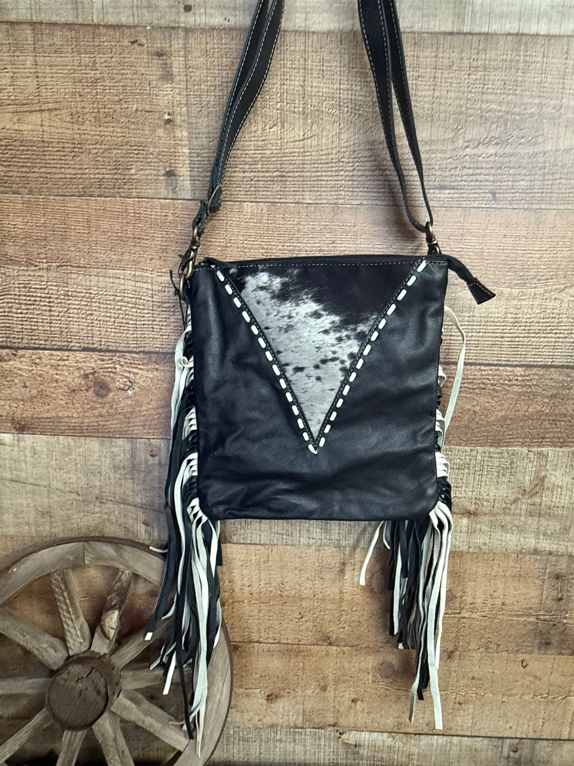 Cowhide V Concealed Bag