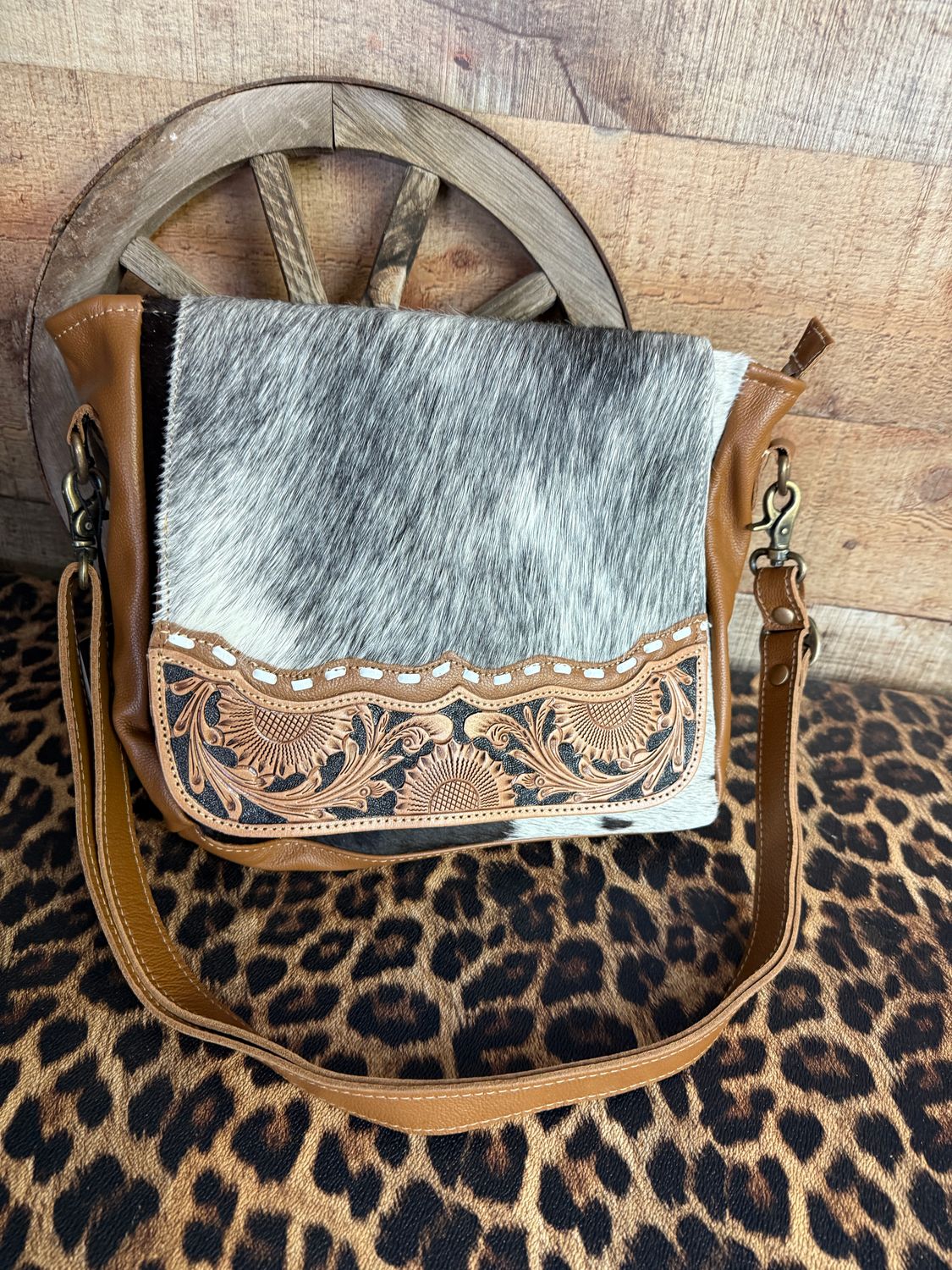 Cowhide Flap Concealed Bag