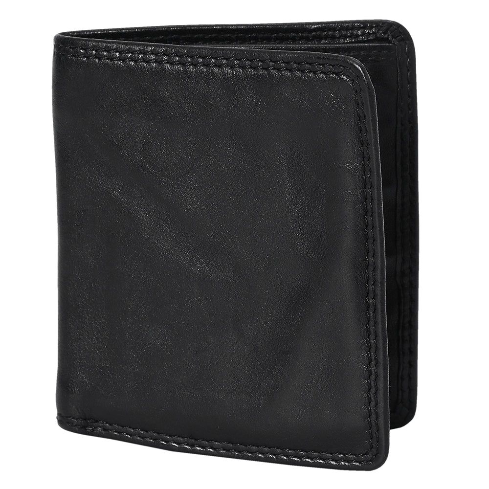Black Soft Leather Bifold Wallet